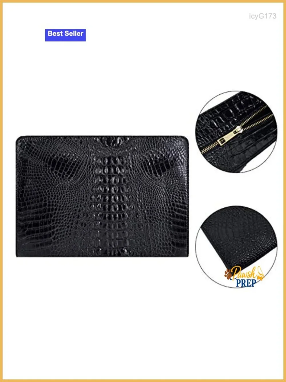 Oversized Crocodile Pattern PU Leather Envelope Clutch Evening Handbag